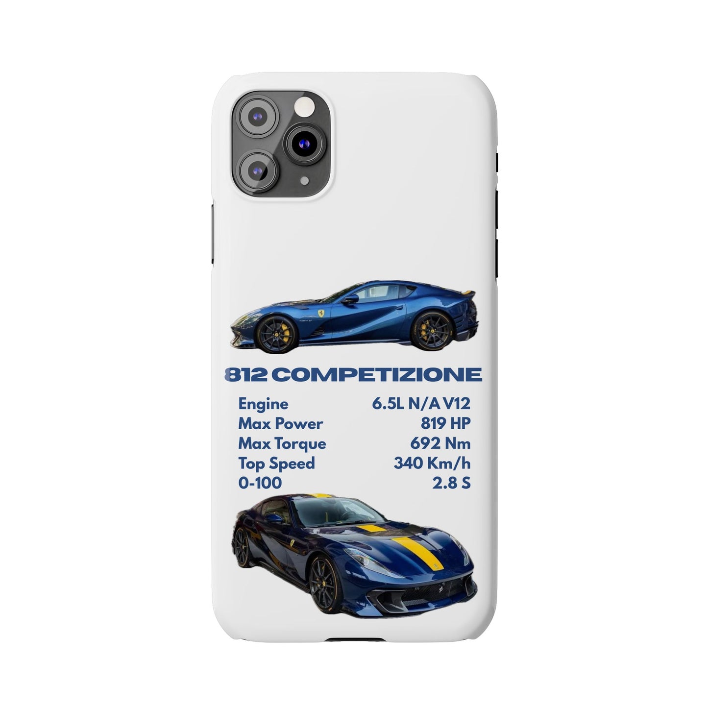 Blue Ferrari 812 Competizione Phone Case