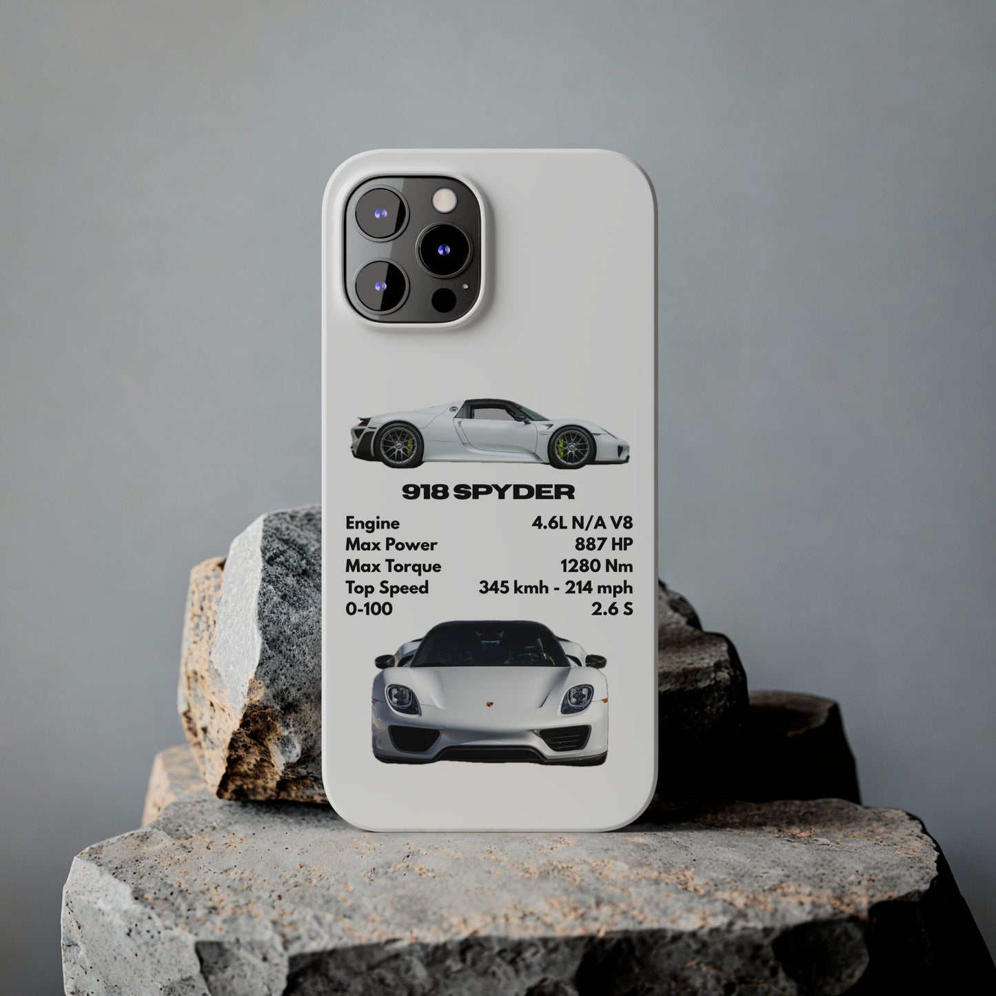 White Porsche 918 Spyder Phone Case