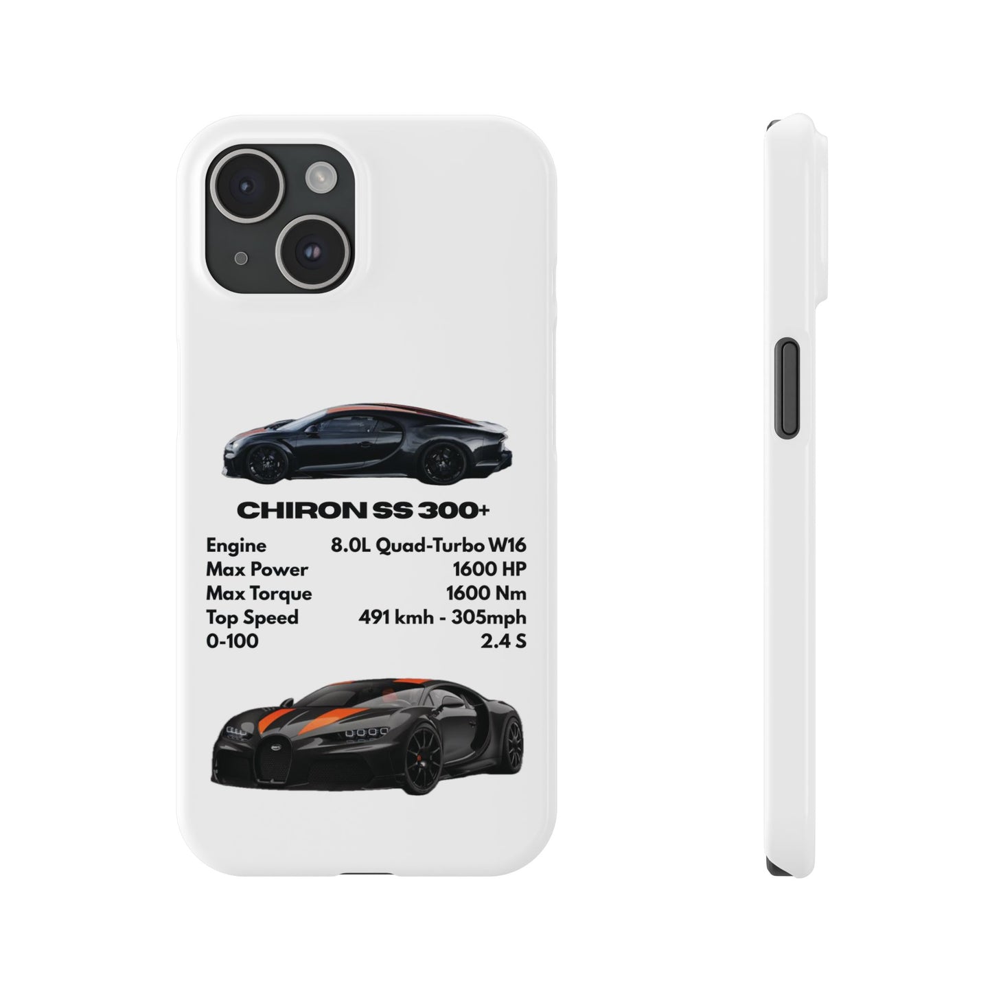 Black Bugatti Chiron Super Sport 300+ Phone Case