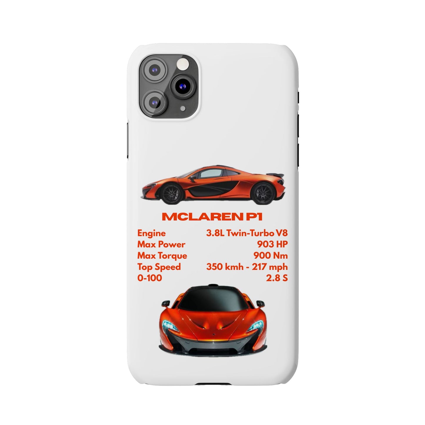 Orange McLaren P1 Phone Case