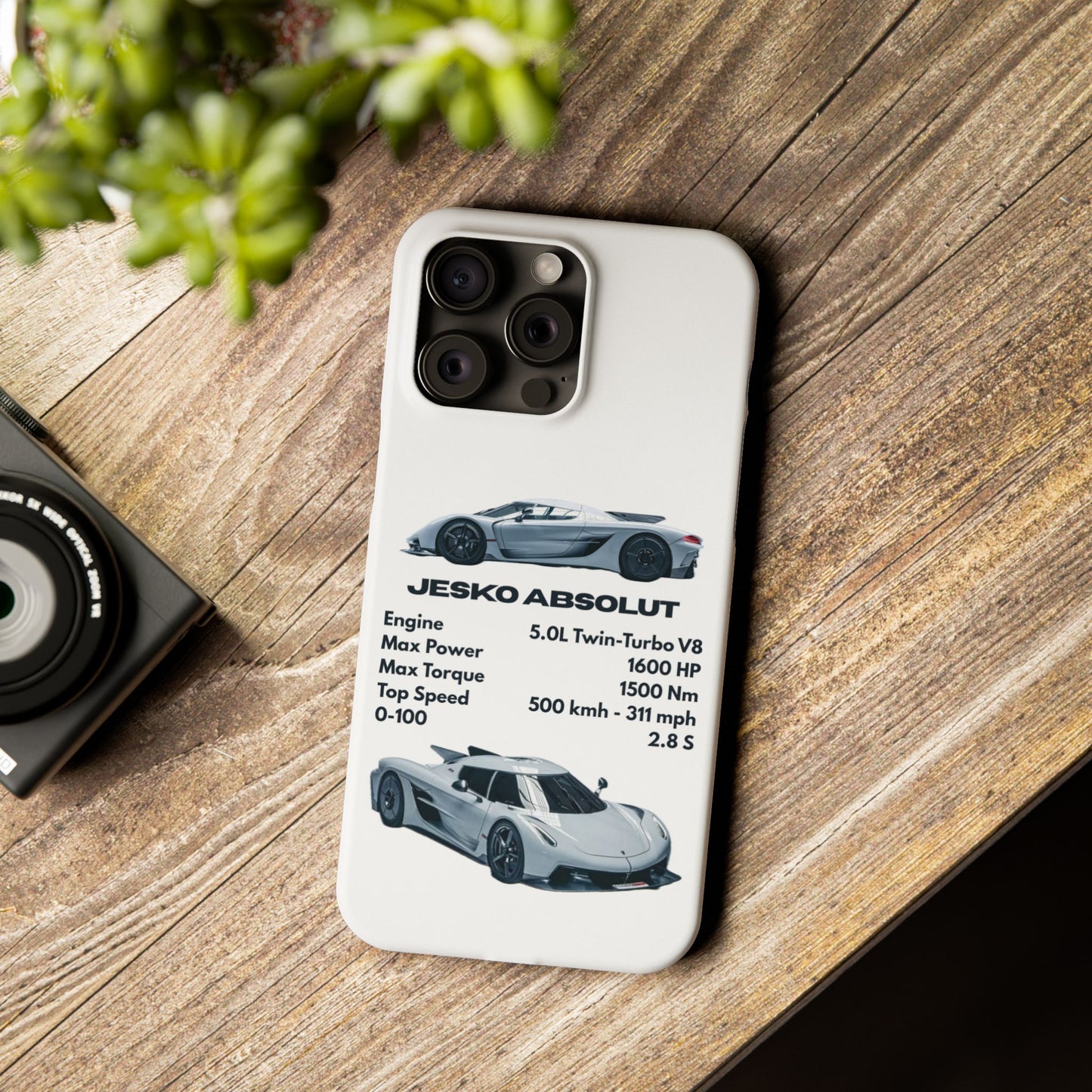 White Koenigsegg Jesko Absolut Phone Case